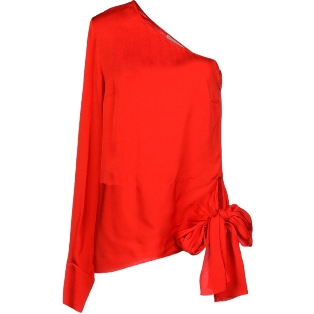 Nwt Stella Mccartney Red One Shoulder Top